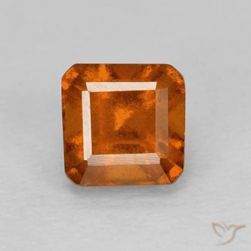 1.08ct Natürlicher rötlich-orange Hessonit-Granat, Smaragdschliff, VVS-VS