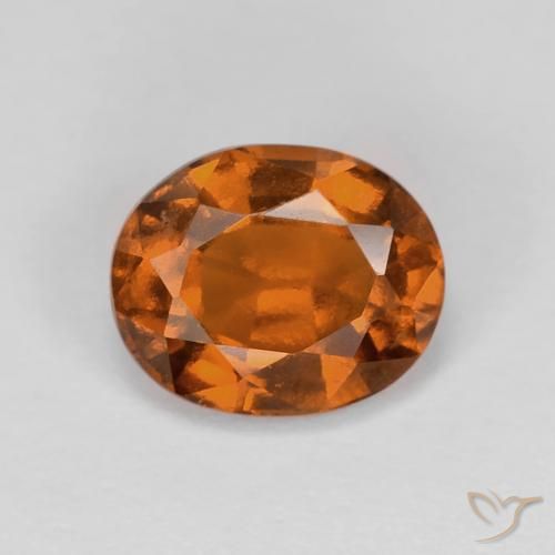 1.21ct Natürlicher rötlich-orange Hessonit-Granat, Oval, VS