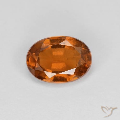 0.95ct Natürlicher tieforange Hessonit-Granat, Oval, VS