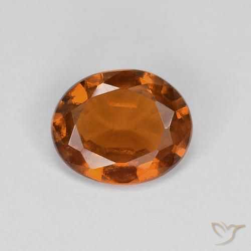 0.91ct Natürlicher Amber Orange Hessonit-Granat, Oval, VS