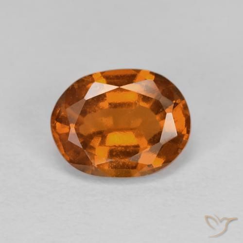 1.15ct Natürlicher Amber Orange Hessonit-Granat, Oval, VS