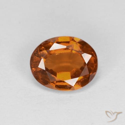 1.19ct Natürlicher Medium Dark-Orange Hessonit-Granat, Oval, VS