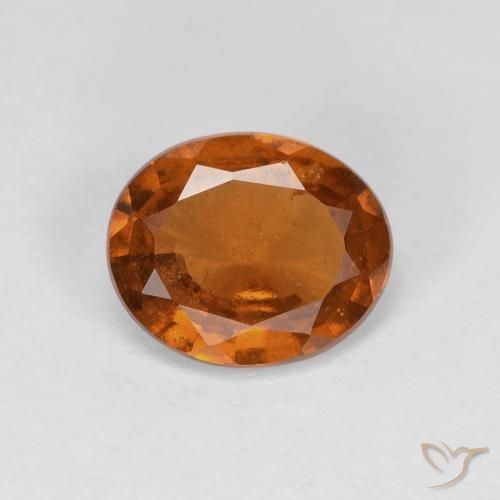 1.29ct Natürlicher tieforange Hessonit-Granat, Oval, VS