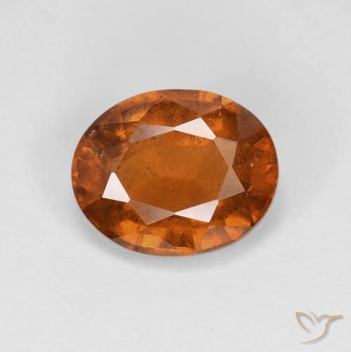 2.54ct Natürlicher rötlich-orange Hessonit-Granat, Oval, VS, Photo A