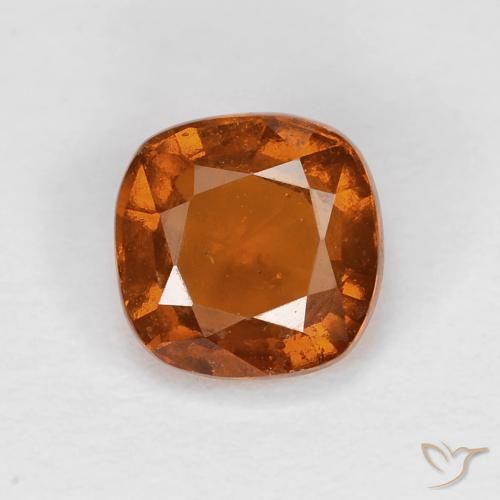 1.00ct Natürlicher Medium Dark-Orange Hessonit-Granat, Kissen, VS