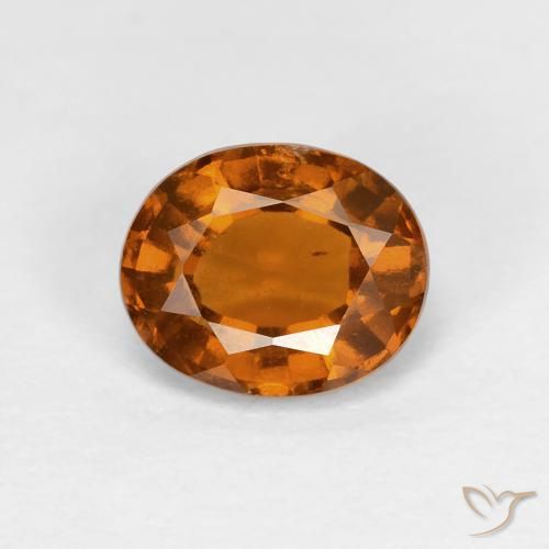 1.52ct Natürlicher Medium Dark-Orange Hessonit-Granat, Oval, VS