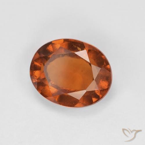 9,17 ctw natürlicher Medium Dark-Orange Hessonit-Granat, Oval, VVS-VS