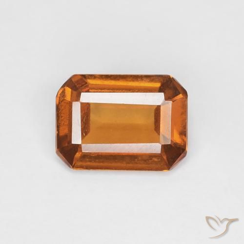 0.97ct Natürlicher Mittelorange Hessonit-Granat, Smaragdschliff, VVS-VS