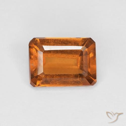 1.08ct Natürlicher Gelblich-orange Hessonit-Granat, Smaragdschliff, VVS-VS