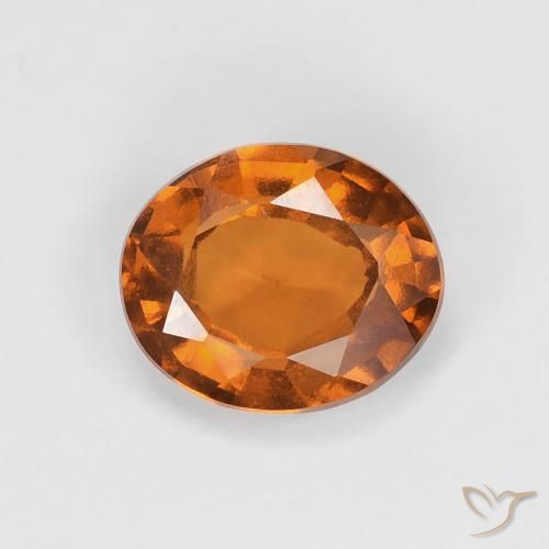 1.60ct Natürlicher Medium Dark-Orange Hessonit-Granat, Oval, VVS-VS