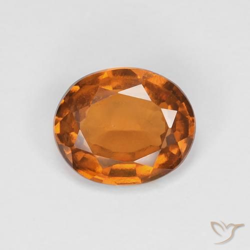 1.32ct Natürlicher tieforange Hessonit-Granat, Oval, VVS-VS