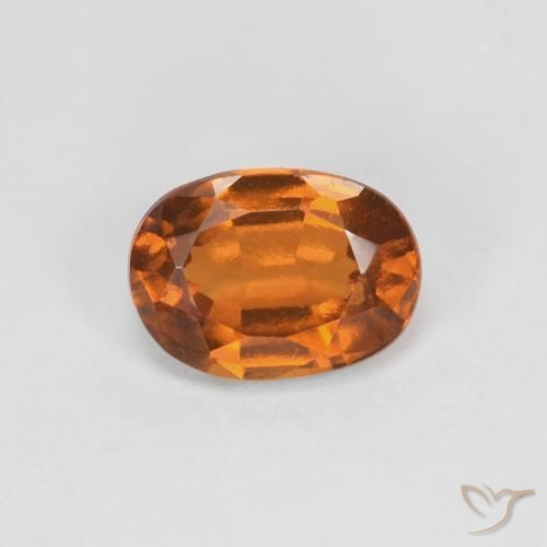 1.27ct Natürlicher tieforange Hessonit-Granat, Oval, VVS-VS