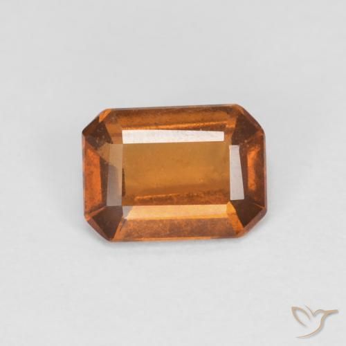 0.99ct Natürlicher tieforange Hessonit-Granat, Smaragdschliff, VS