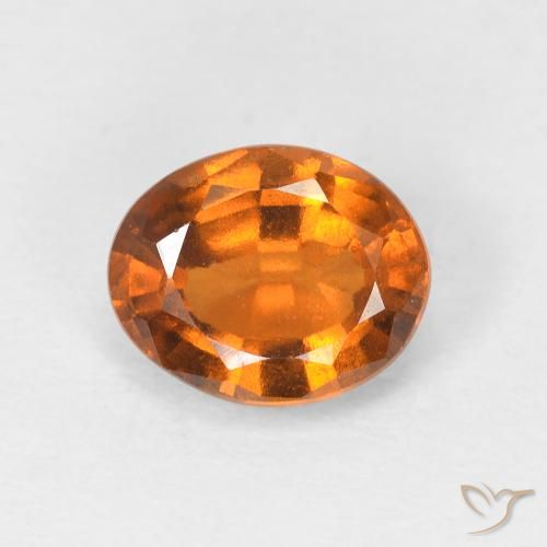 1.46ct Natürlicher Mittelorange Hessonit-Granat, Oval, VVS-VS