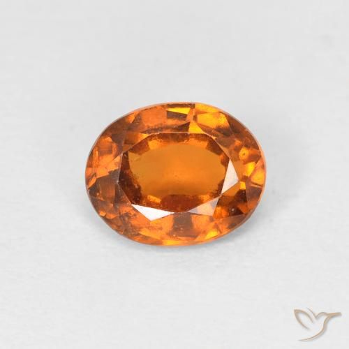 1.16ct Natürlicher Mittelorange Hessonit-Granat, Oval, VS