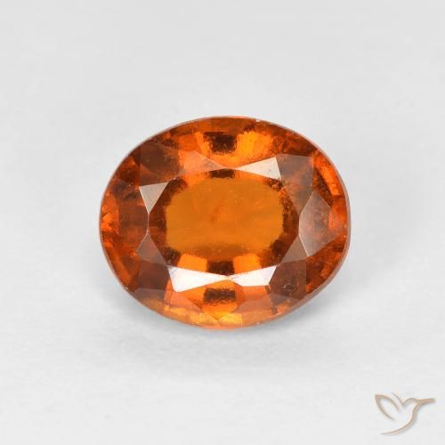 1.41ct Natürlicher Mittelorange Hessonit-Granat, Oval, VS
