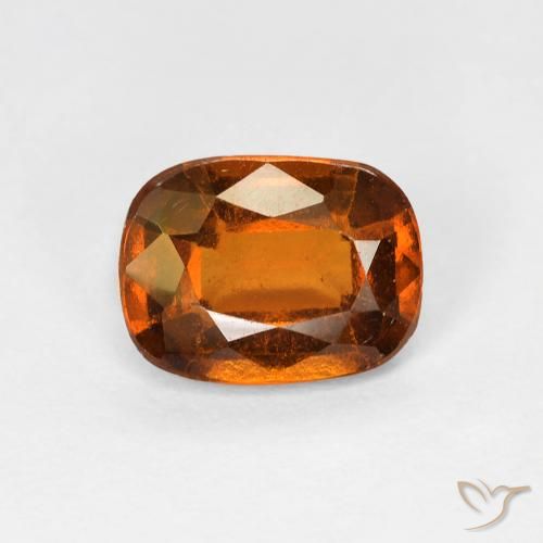 1.58ct Natürlicher Mittelorange Hessonit-Granat, Kissen, VS