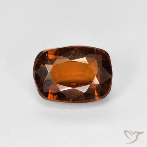 1.49ct Natürlicher Deep Orange - Brown Hessonit-Granat, Kissen, VS