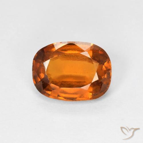 1.57ct Natürlicher tieforange Hessonit-Granat, Kissen, VVS-VS