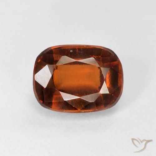 2.33ct Natürlicher Amber Orange Hessonit-Granat, Kissen, VVS-VS