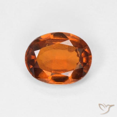1.16ct Natürlicher Medium Dark-Orange Hessonit-Granat, Oval, VS