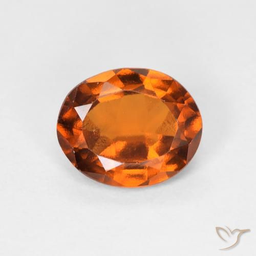 1.19ct Natürlicher Mittelorange Hessonit-Granat, Oval, VS