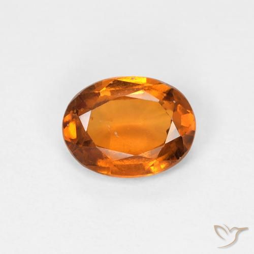 0.91ct Natürlicher Mittelorange Hessonit-Granat, Oval, VS-SI