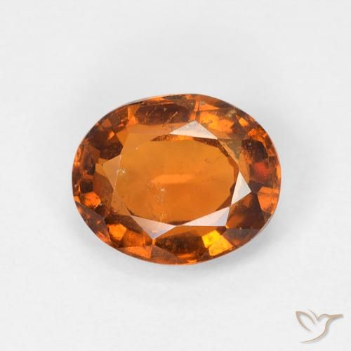 1.45ct Natürlicher tieforange Hessonit-Granat, Oval, VS-SI