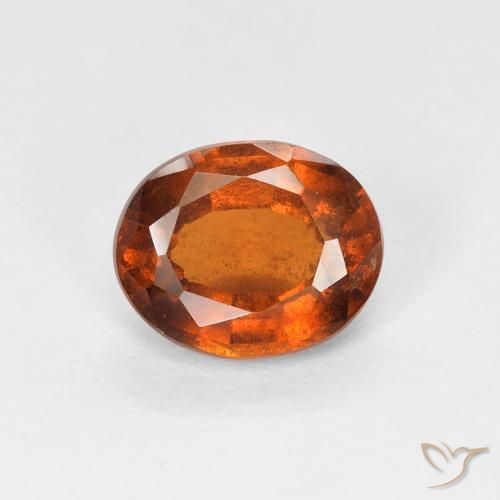 1.32ct Natürlicher rötlich-orange Hessonit-Granat, Oval, VS-SI
