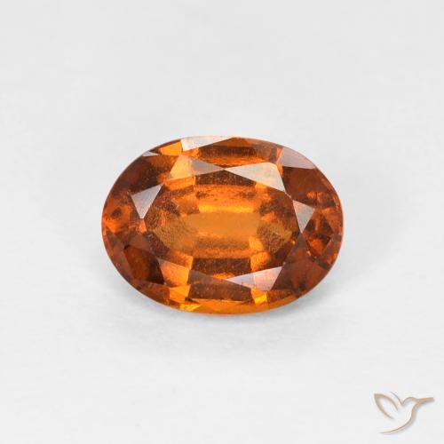 1.19ct Natürlicher Erdiges Orange Hessonit-Granat, Oval, VVS-VS