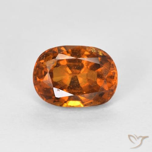 1.26ct Natürlicher tieforange Hessonit-Granat, Kissen, VVS-VS