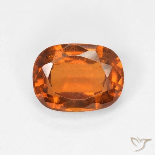 1.66ct Natürlicher tieforange Hessonit-Granat, Kissen, VS-SI