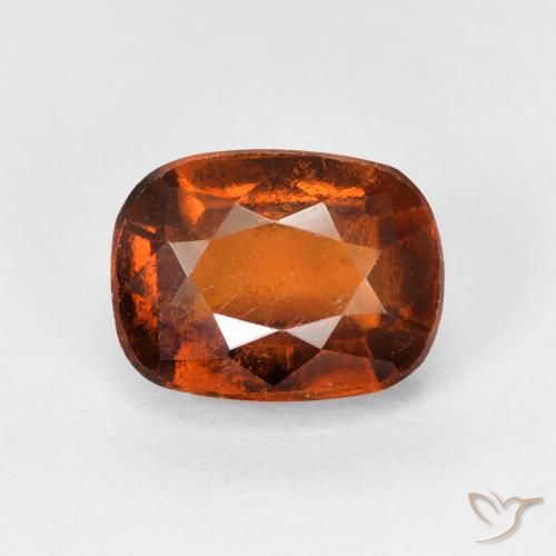 2.40ct Natürlicher Dunkelorange Hessonit-Granat, Kissen, VS-SI