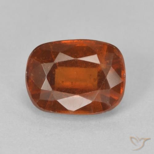 2.04ct Natürlicher rötlich-orange Hessonit-Granat, Kissen, VS-SI