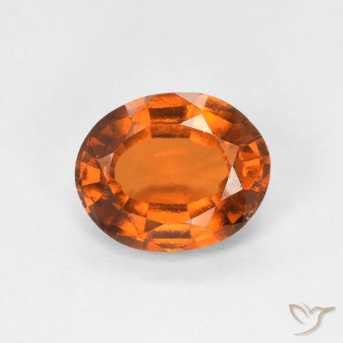 1.50ct Natürlicher Medium Dark-Orange Hessonit-Granat, Oval, VS