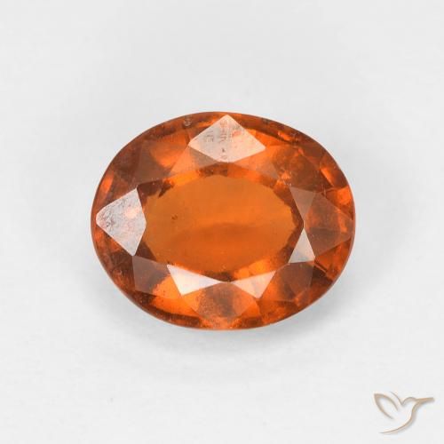 1.68ct Natürlicher Mittelorange Hessonit-Granat, Oval, VS