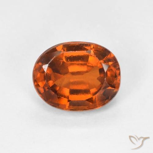 1.54ct Natürlicher rötlich-orange Hessonit-Granat, Oval, VS