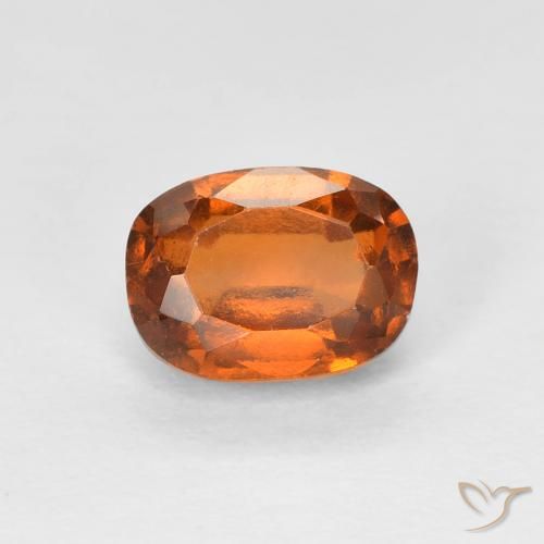 1.36ct Natürlicher tieforange Hessonit-Granat, Kissen, VS
