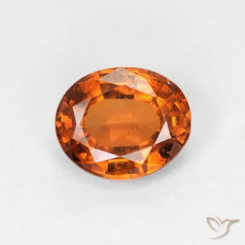 1.36ct Natürlicher tieforange Hessonit-Granat, Oval, VS