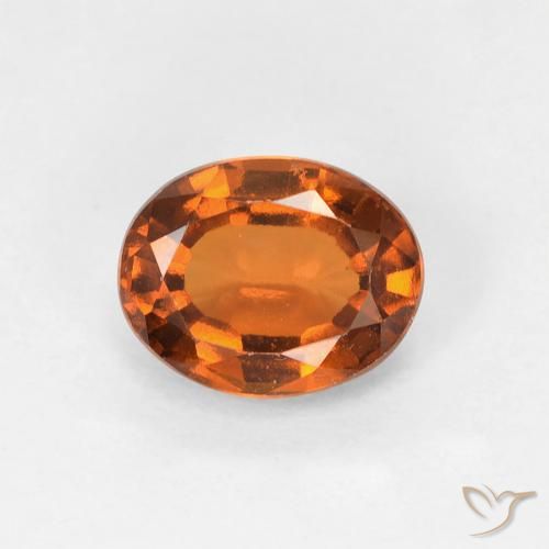 1.26ct Natürlicher Mittelorange Hessonit-Granat, Oval, VVS-VS