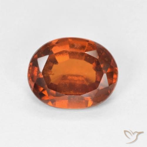1.60ct Natürlicher Medium Dark-Orange Hessonit-Granat, Oval, VVS-VS