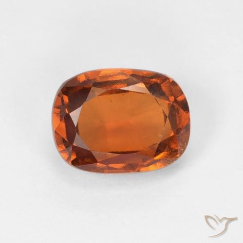 2.13ct Natürlicher Medium Dark-Orange Hessonit-Granat, Kissen, VVS-VS