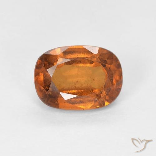 1.15ct Natürlicher Medium Dark-Orange Hessonit-Granat, Kissen, VS