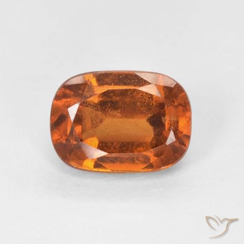 1.35ct Natürlicher tieforange Hessonit-Granat, Kissen, VS
