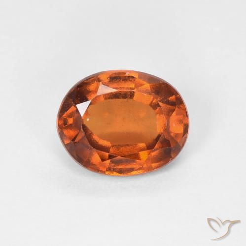 1.53ct Natürlicher Medium Dark-Orange Hessonit-Granat, Oval, VS