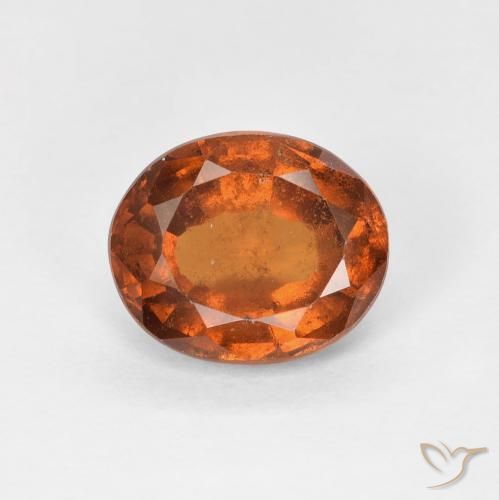 1.75ct Natürlicher Medium Dark-Orange Hessonit-Granat, Oval, VS