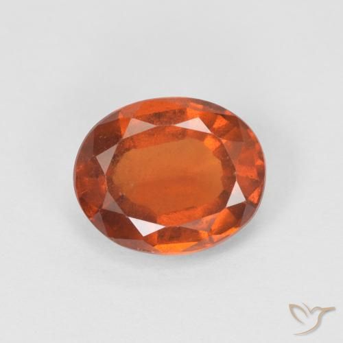 1.47ct Natürlicher rötlich-orange Hessonit-Granat, Oval, VS
