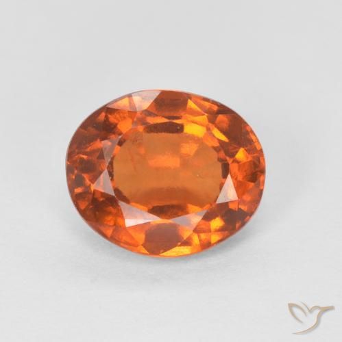 1.51ct Natürlicher Medium Dark-Orange Hessonit-Granat, Oval, VS
