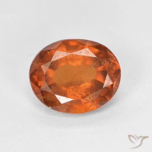 1.45ct Natürlicher tieforange Hessonit-Granat, Oval, VS-SI