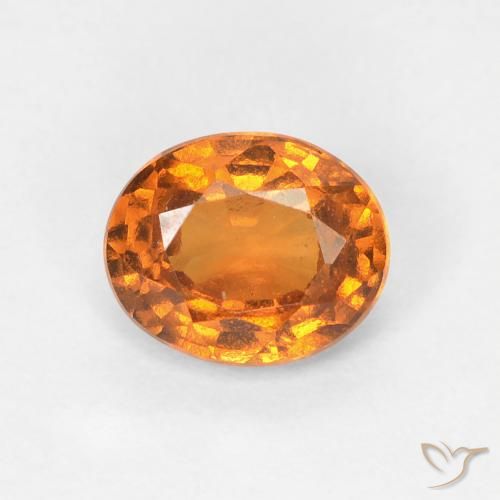 0.77ct Natürlicher Mittelorange Hessonit-Granat, Oval, VS
